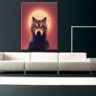 Quadro Decorativo Animais Wolf By The Moon - 120x80 Cm