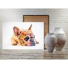 Quadro Decorativo Animal Bulldog Francês - 200x100cm