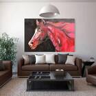 Quadro Decorativo Animal Cavalo Vermelho - 180x120cm
