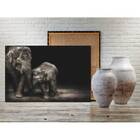 Quadro Decorativo Animal Família Elefante - 180x100cm