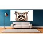 Quadro Decorativo Animal Guaxinim - 180x100cm