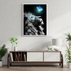 Quadro Decorativo Animal Leão 001 Moldura Em Madeira 40x60cm