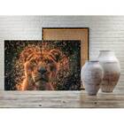Quadro Decorativo Animal Leão Reluzente - 90x60cm