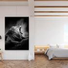 Quadro Decorativo Animal Leão Roaring Lion - 150x80 Cm