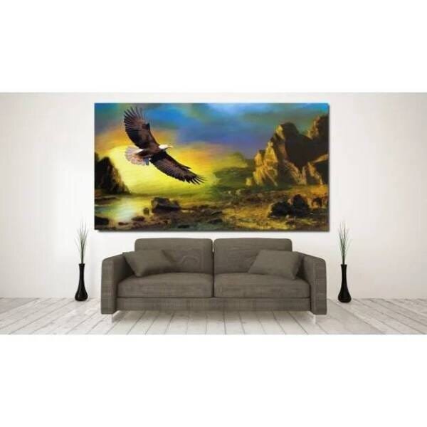Quadro Decorativo Animal Paisagem King Eagle - 180x100cm