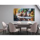 Quadro Decorativo Animal Tropa De Cavalos - 120x80cm