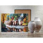 Quadro Decorativo Animal Tropa De Cavalos - 120x80cm