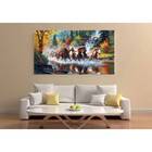 Quadro Decorativo Animal Tropa De Cavalos - 180x120cm