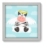 Quadro Decorativo - Anjinho Zebra - 22cm X 22cm - 018qdbb