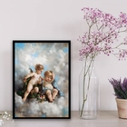 Quadro Decorativo Anjinhos Querubins 33x24cm Moldura:madeira