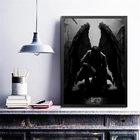 Quadro Decorativo Anjo Negro 33x24cm - Com Vidro Moldura:made