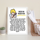 Quadro Decorativo Anjos Na Nossa Vida 33x24cm - Com Vidro Mol