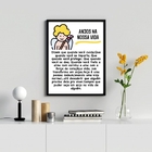 Quadro Decorativo Anjos Na Nossa Vida 45x34cm Moldura:madeira