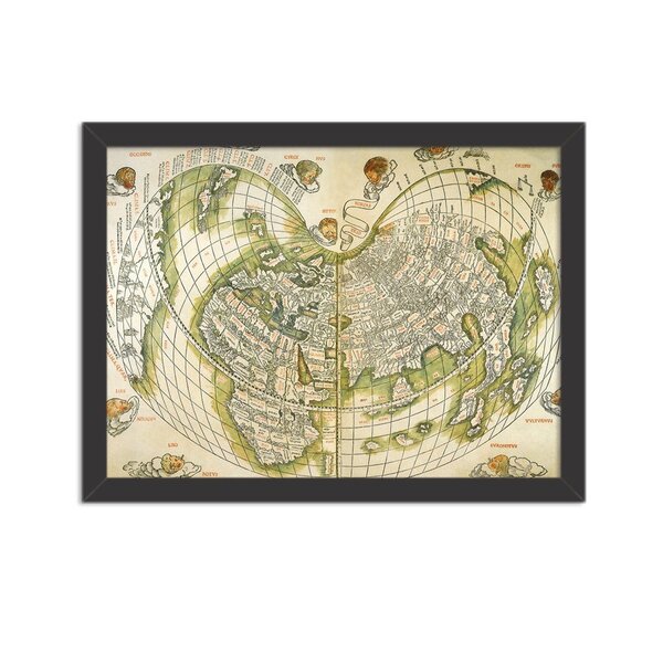 Quadro Decorativo Antigo Mapa Mundi