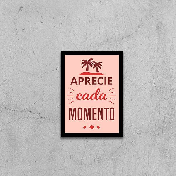Quadro Decorativo Aprecie Cada Momento 45x34cm A3 (45 X 34)