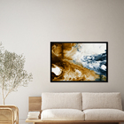 Quadro Decorativo Aquerela Preto com Vidro 40x60cm Arte Própria