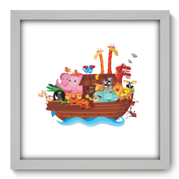 Quadro Decorativo - Arca De Noé - 33cm X 33cm - 106qdib