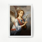 Quadro Decorativo Arcanjo Gabriel 24x18cm - Com Vidro Moldura