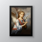 Quadro Decorativo Arcanjo Gabriel 24x18cm - Com Vidro Moldura