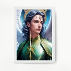 Quadro Decorativo Arcanjo Rafael 24x18cm - Com Vidro Moldura: