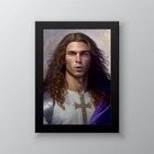 Quadro Decorativo Arcanjo Zadquiel 24x18cm - Com Vidro Moldur