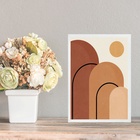 Quadro Decorativo Arcos Boho Terracota 45x34cm - Com Vidro Mo