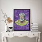 Quadro Decorativo Aristóteles 24x18cm - Com Vidro Moldura:mad