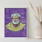 Quadro Decorativo Aristóteles 45x34cm - Com Vidro Moldura:mad