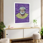 Quadro Decorativo Aristóteles  - 70x50cm Moldura Branca