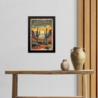 Quadro Decorativo Arizona Usa 45x34cm Moldura Branca