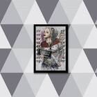 Quadro Decorativo Arlequina 24x18cm Moldura:madeira Branca