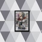 Quadro Decorativo Arlequina 45x34cm - Com Vidro Moldura:madei