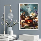 Quadro Decorativo Aromaterapia 24x18cm - Com Vidro Moldura Br