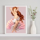 Quadro Decorativo Arquétipo Afrodite 24x18cm Moldura:madeira