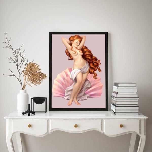 Quadro Decorativo Arquétipo Afrodite 45x34cm - Com Vidro Mold