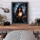 Quadro Decorativo Arquétipo Bruxa 24x18cm - Com Vidro Moldura