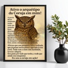 Quadro Decorativo Arquétipo Coruja Ativação 33x24cm - Com Vid