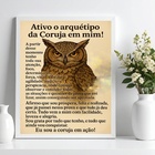 Quadro Decorativo Arquétipo Coruja Ativação 33x24cm - Com Vid