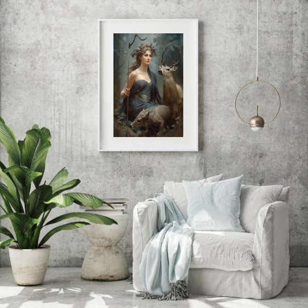 Quadro Decorativo Arquétipo Da Fênix - 60x48cm Moldura:madeir