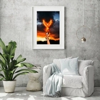 Quadro Decorativo Arquétipo Da Fênix - 60x48cm Moldura:madeir