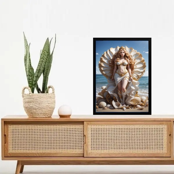 Quadro Decorativo Arquétipo De Afrodite 24x18cm Moldura:madei