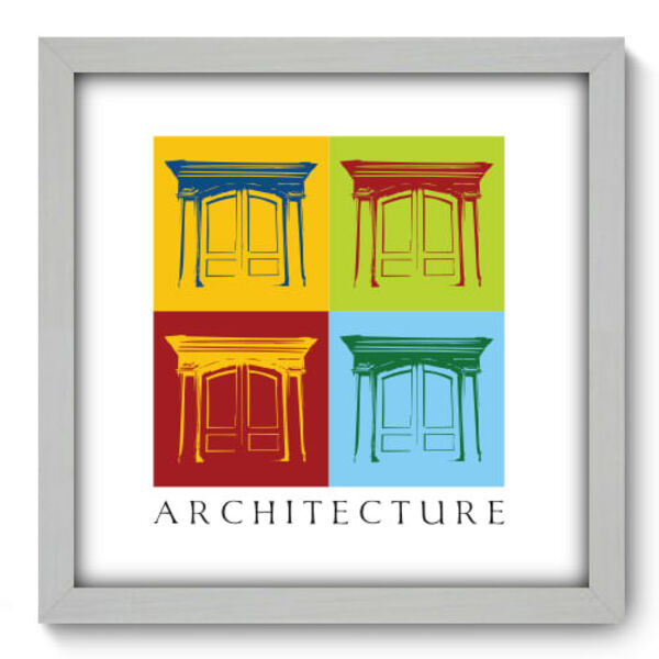 Quadro Decorativo - Arquitetura - 33cm X 33cm - 222qddb