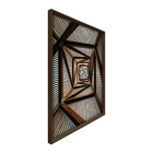 Quadro Decorativo Arquitetura Marrom com Vidro 80x100cm Arte Própria