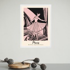 Quadro Decorativo Arte Bailarina Rosa - Paris 24x18cm Moldura
