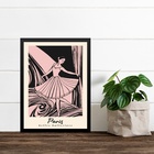 Quadro Decorativo Arte Bailarina Rosa - Paris 45x34cm Moldura