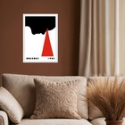 Quadro Decorativo Arte Bauhaus - Julgamento 24x18cm - Com Vid