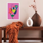 Quadro Decorativo Arte Borboleta Abstrata Colorida 33x24cm -