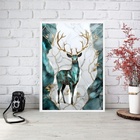 Quadro Decorativo Arte Cervo 24x18cm - Com Vidro Moldura:made