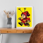 Quadro Decorativo Arte Chapolin 45x34cm - Com Vidro Moldura P