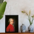 Quadro Decorativo Arte Clássica Mozart 24x18cm - Com Vidro Mo